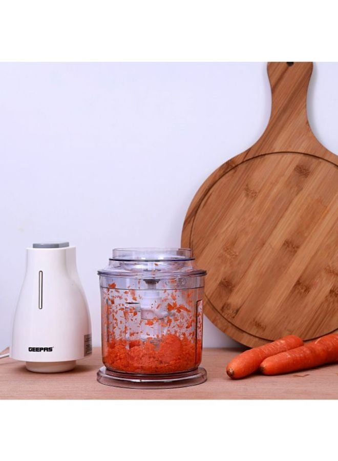 Renewed - Multi Chopper, 6 Pcs Stainless Steel Blades, Chopping Jar, Powerful , Fast & Efficient, 2 Speed With One Button, Easy To Clean| Perfect for Salads Salsa Pesto Curry Pastes & More 500 W GMC42016 White/Clear