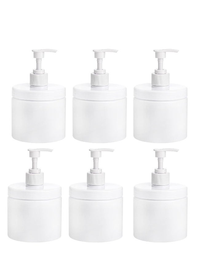 Plastic Lotion Dispenser Empty Bottles with Pump Refillable Liquid Container for Dispensing Lotions Shampoo Massage Oil Dish Soap Bathroom Kitchen Sink 6 Pack