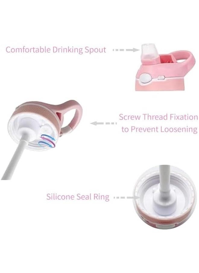 25oz Pink Water Bottle with Clip Handle and Locking Lid, Reusable Travel Tritan Water Bottle with Straw and Sports Plastic Water Bottle - Pink