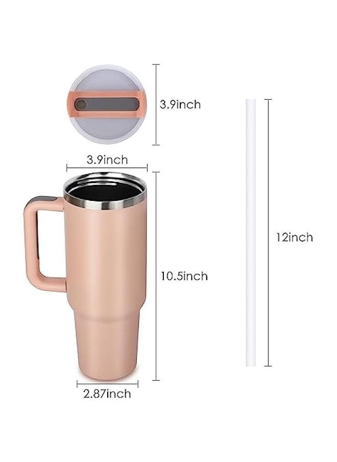 40oz Tumbler Stainless Steel Double Wall Vacuum Insulated Mug with Straw and Lid for Cold and Hot Beverages