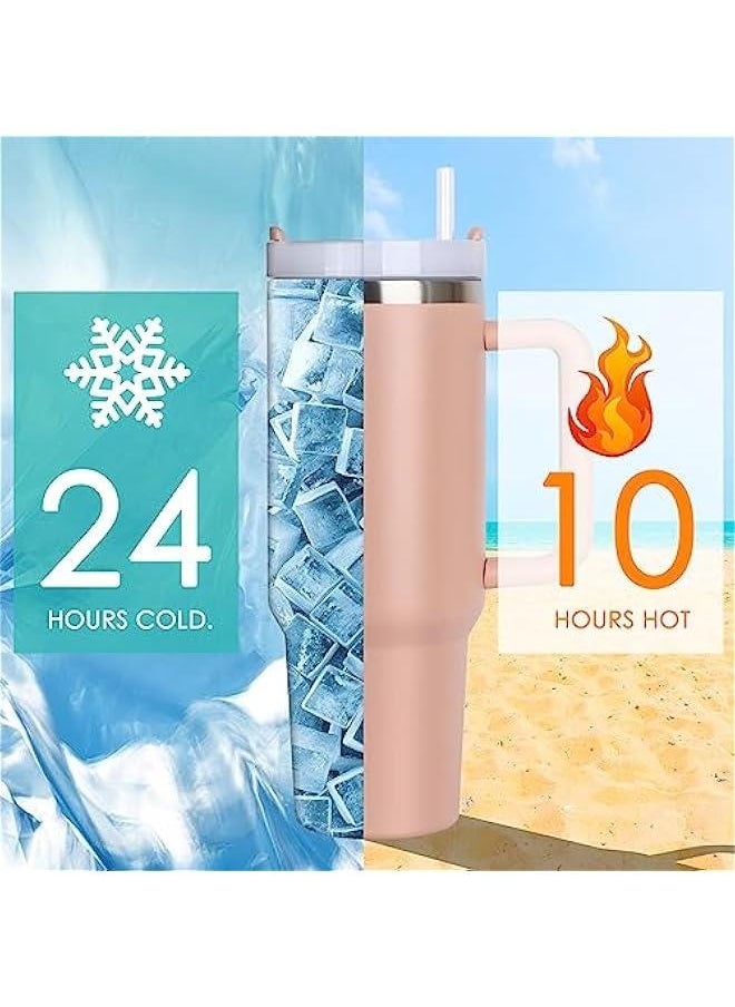 40oz Tumbler Stainless Steel Double Wall Vacuum Insulated Mug with Straw and Lid for Cold and Hot Beverages