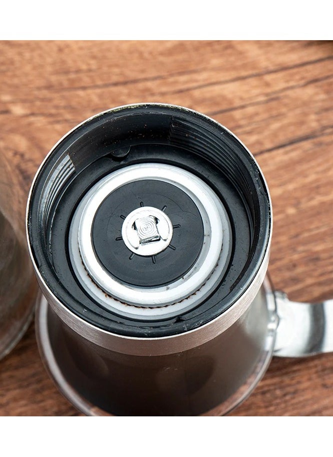 Portable Manual Coffee Grinder Adjustable Hand Crank Coffee Beans Grinding for Espresso, French Press, Drip Coffee Pour Over, Travel, Camping, Office & Home