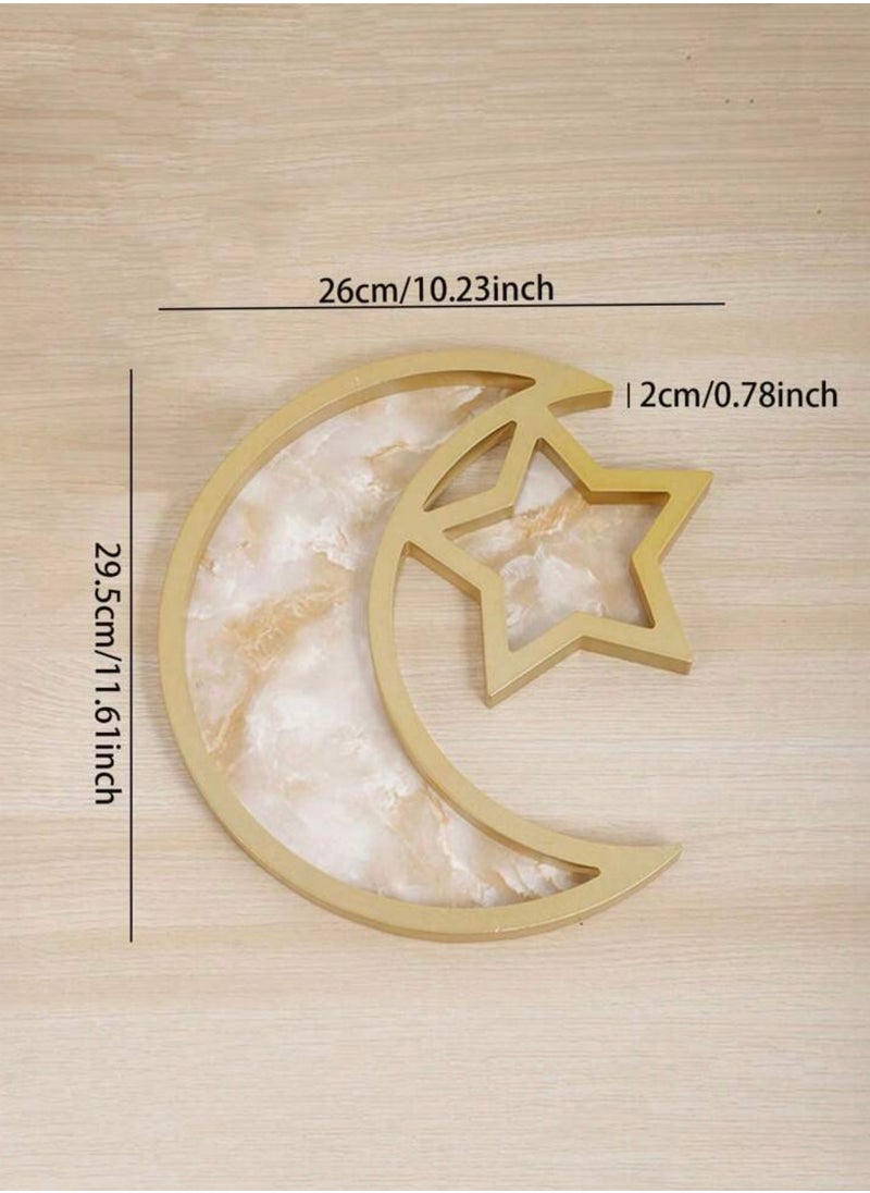 Golden Moon Plate For Ramadan