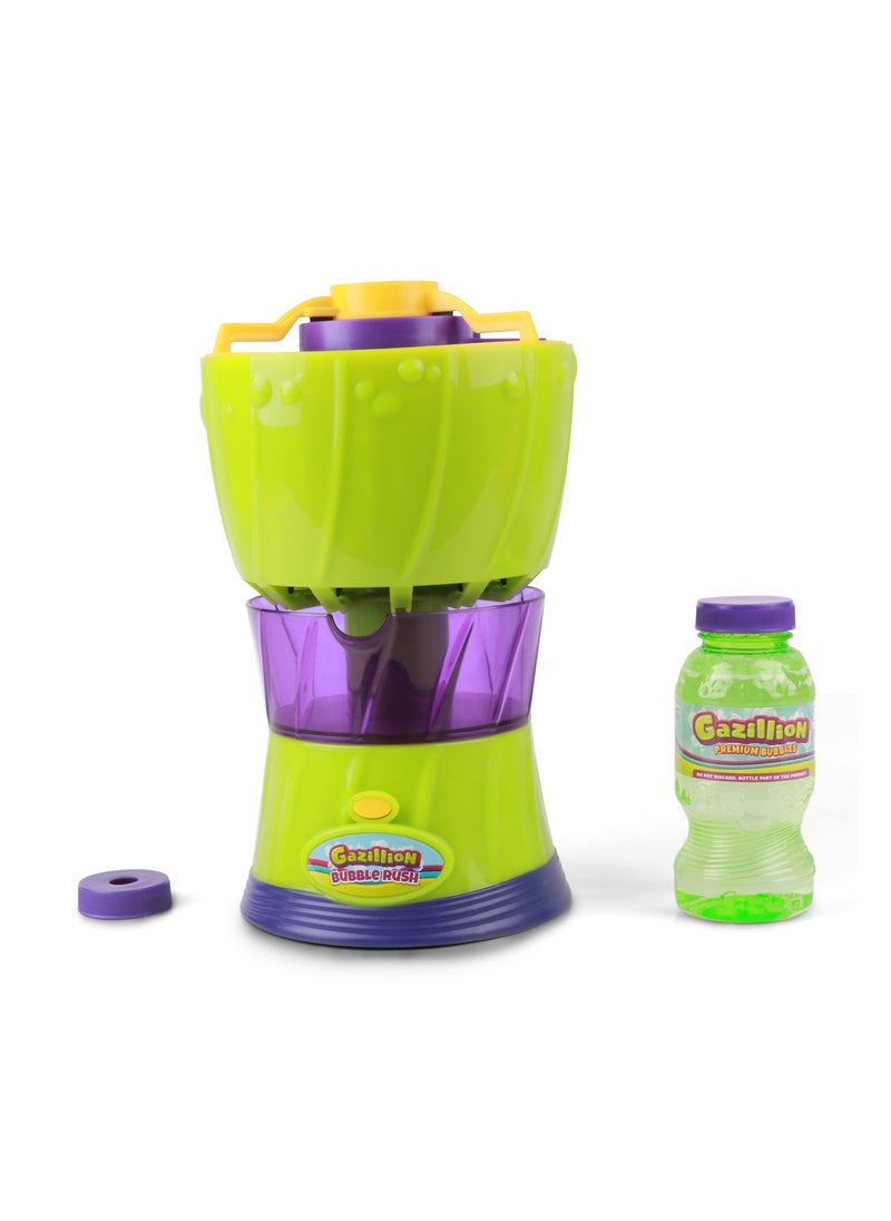 Gazillion Bubble Rush Machine with 8-Ounces Bubble Solution, Battery Operated | Toy Bubbles | Outdoor Play | Party Favors for Kids | Bubble Blower | Gift for Kids and Adults