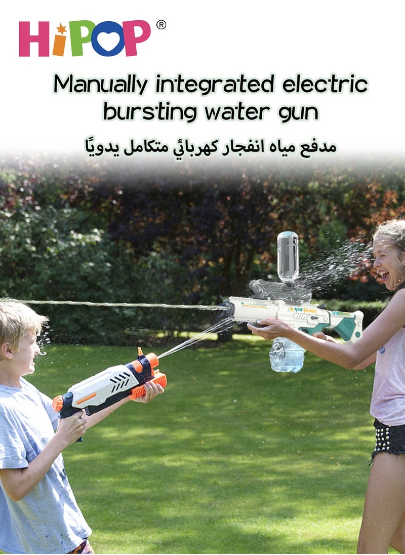 M416 Automatic/Manual Water Gun Toy,Water Blasters with Automatic Water Absorption Function,Can Add Extra Large Capacity Water Bottle,Children's Water Toy Gun