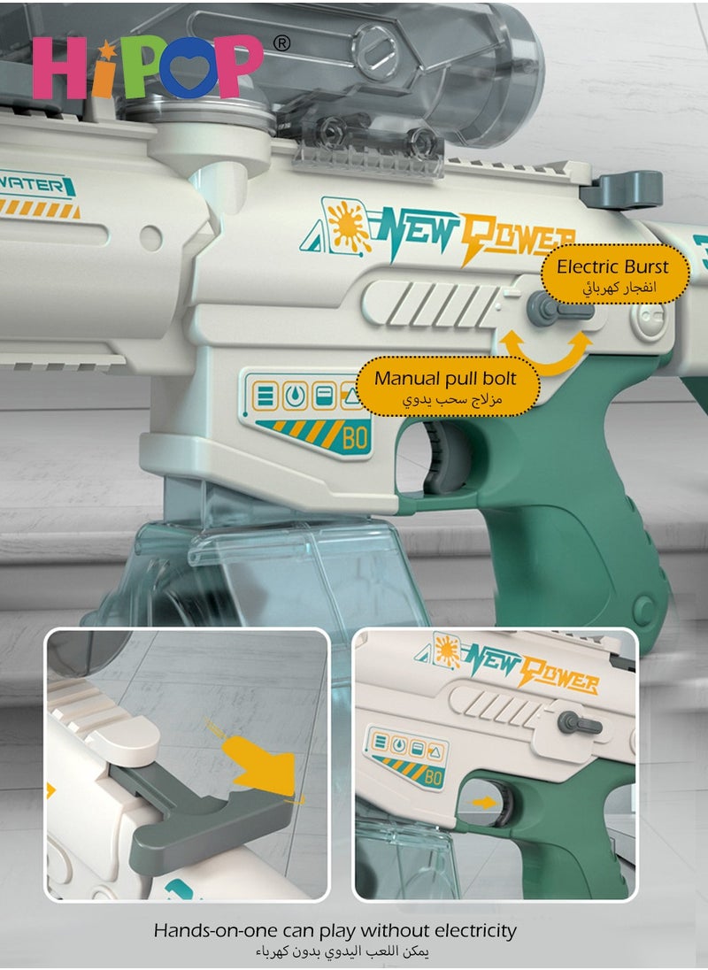 M416 Automatic/Manual Water Gun Toy,Water Blasters with Automatic Water Absorption Function,Can Add Extra Large Capacity Water Bottle,Children's Water Toy Gun