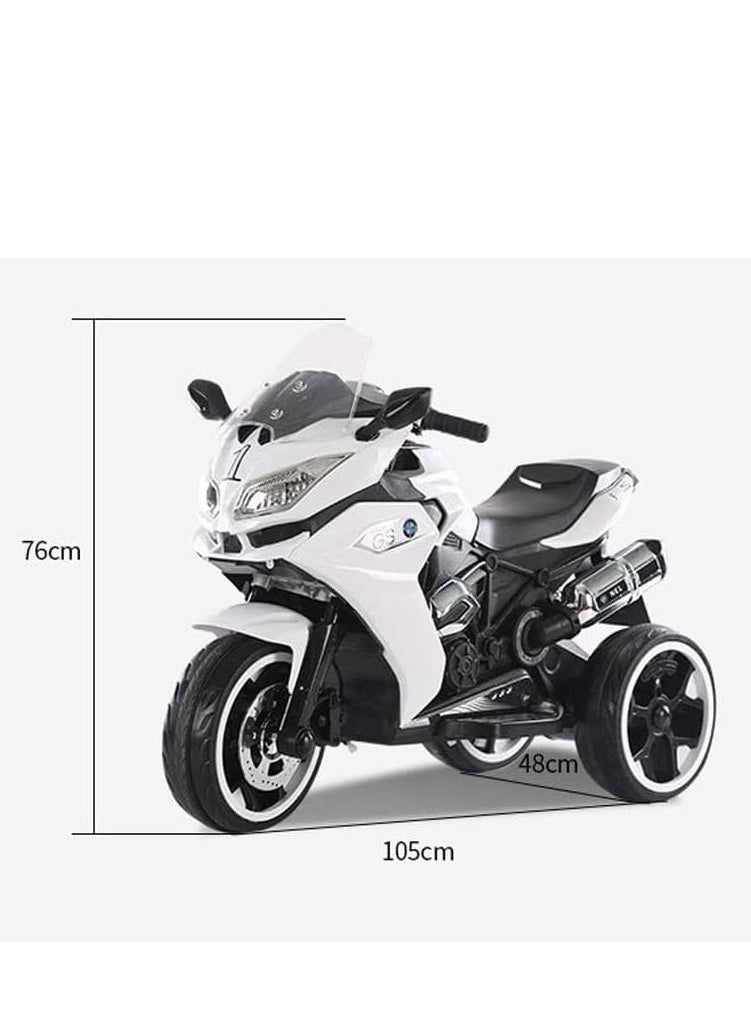 Kids Electric Motorcycle 1200GS Style Sports Motor Bike Ride On for Kids (White)