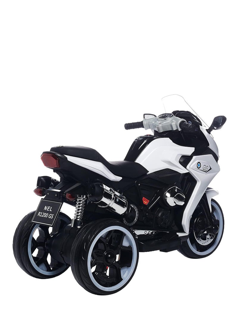 Kids Electric Motorcycle 1200GS Style Sports Motor Bike Ride On for Kids (White)