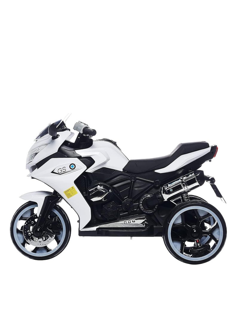 Kids Electric Motorcycle 1200GS Style Sports Motor Bike Ride On for Kids (White)