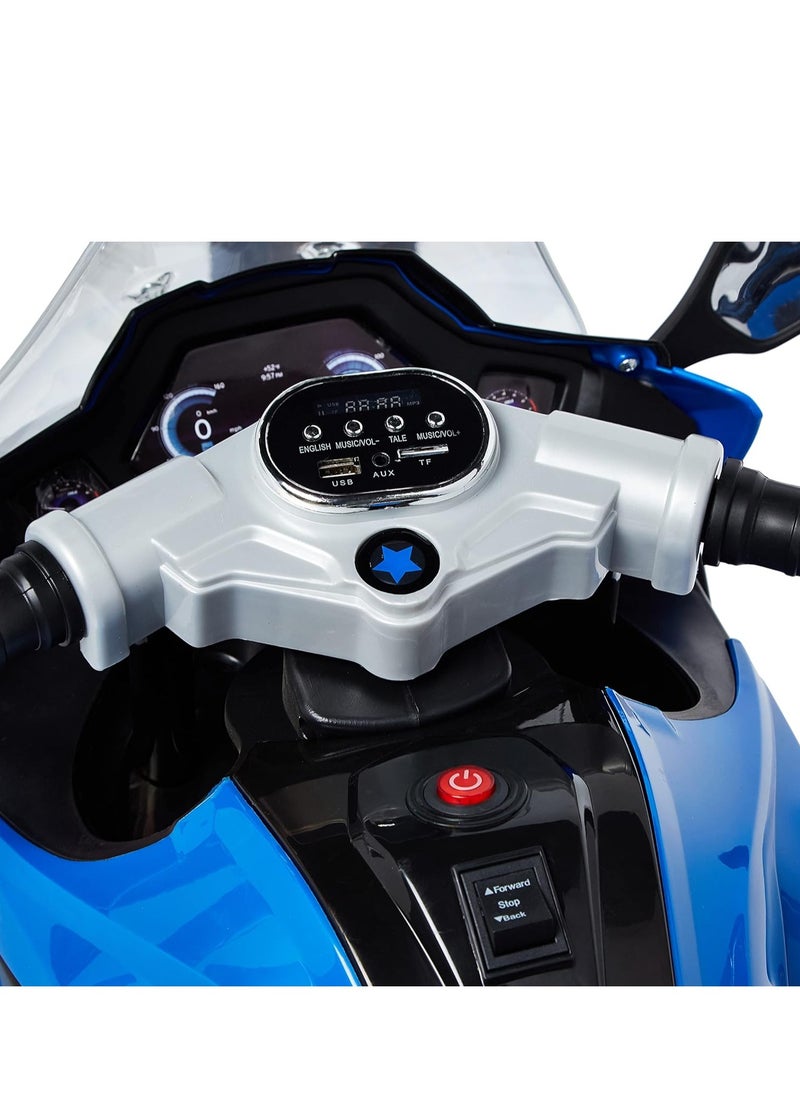 Kids Electric Motorcycle 1200GS Style Sports Motor Bike Ride On for Kids (Blue)