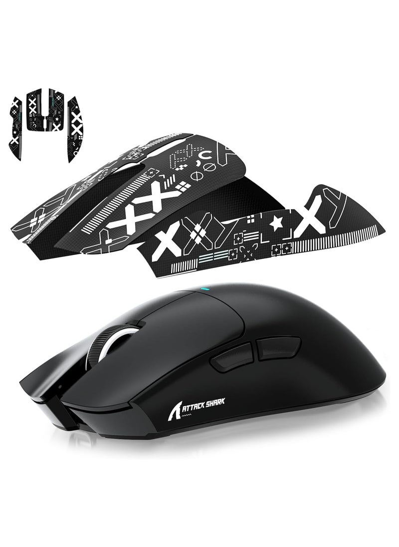 ATTACK SHARK X11 Tri-Mode Gaming Mouse - Wired, 2.4GHz Wireless, Bluetooth - 22000 DPI PixArt PAW3311 Sensor - RGB Backlight - Magnetic Charging Dock - Lightweight & Ergonomic Design - For PC, Laptop, Mac, Xbox, PS (Black)