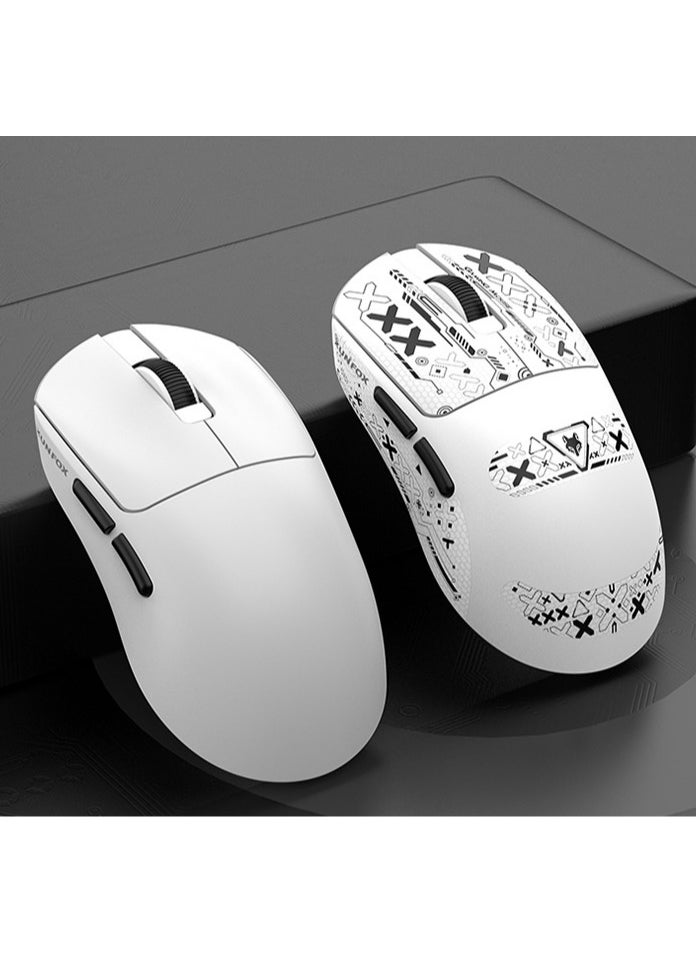 XunFox H8 Tri-Mode Wireless Gaming Mouse – 2.4G, Bluetooth & Wired – Ultra-Lightweight 59g – Adjustable 12,000 DPI – 4-Tier Polling Rate – Long Battery Life – Ergonomic RGB Mouse for PC, Mac, Laptop (Black)