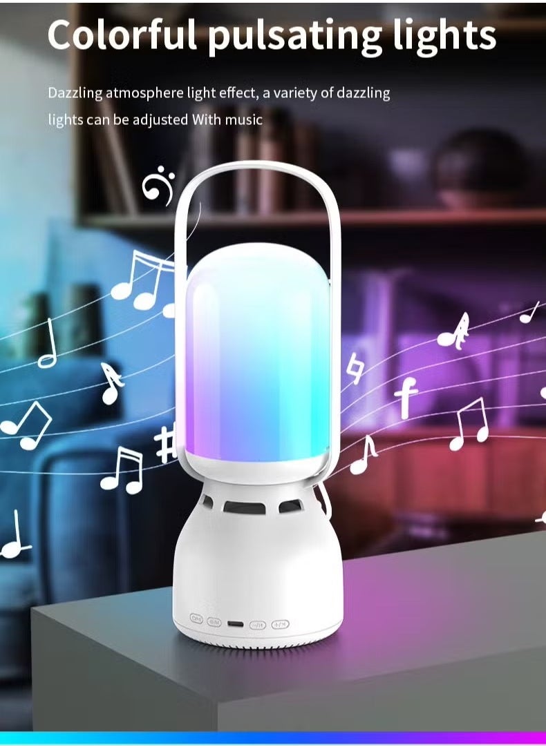 Portable wireless Bluetooth speaker, outdoor camping light, TWS connection, RGB Camping Lantern Speaker.