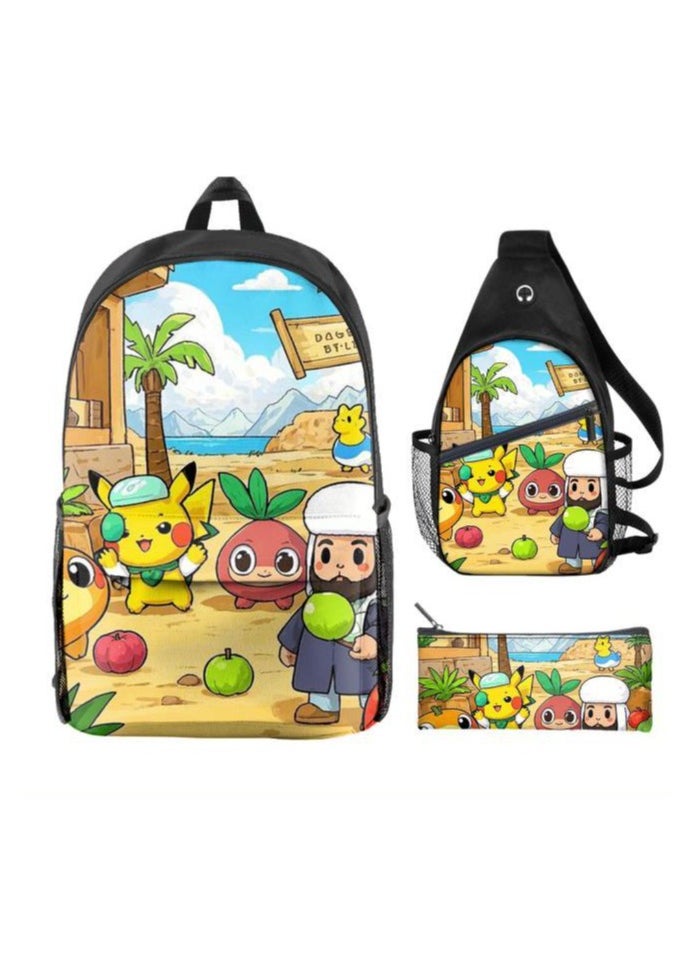 Universal cartoon new three-piece schoolbag - 1400