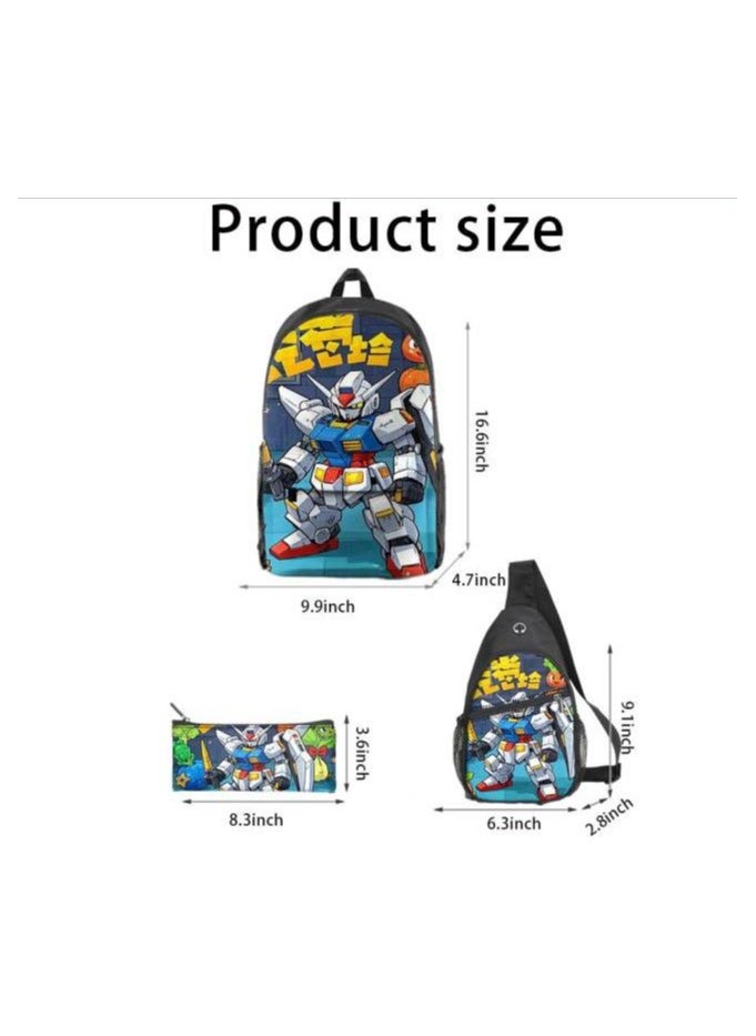 Universal cartoon new three-piece schoolbag - 1335