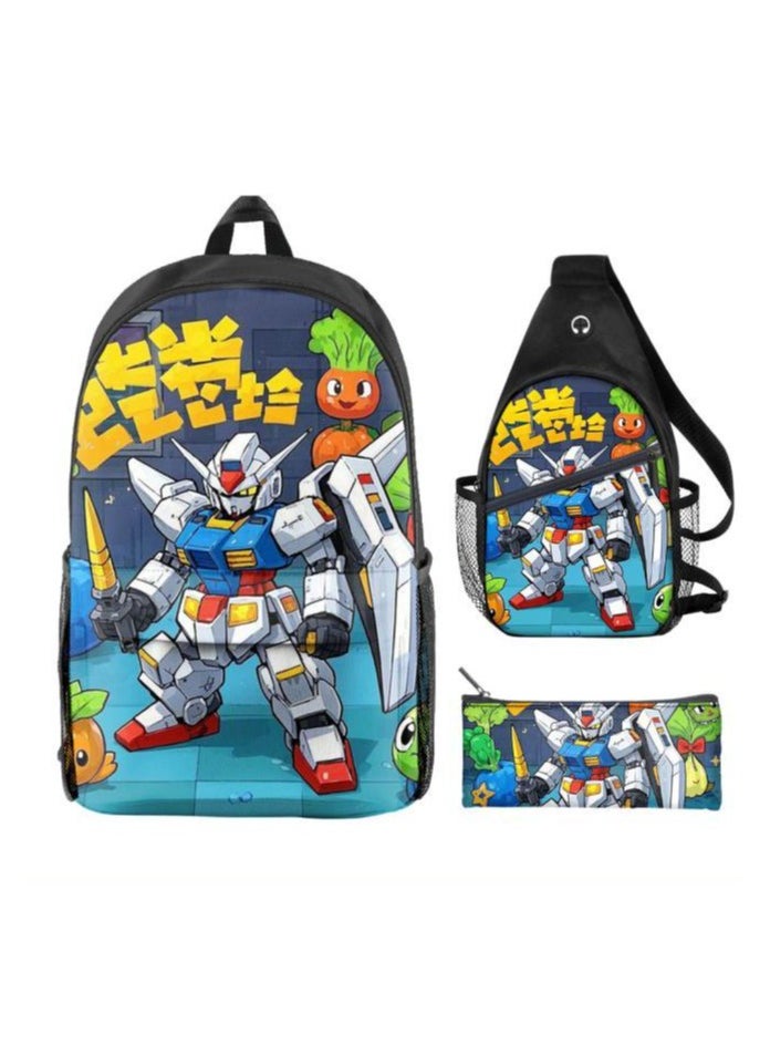 Universal cartoon new three-piece schoolbag - 1335