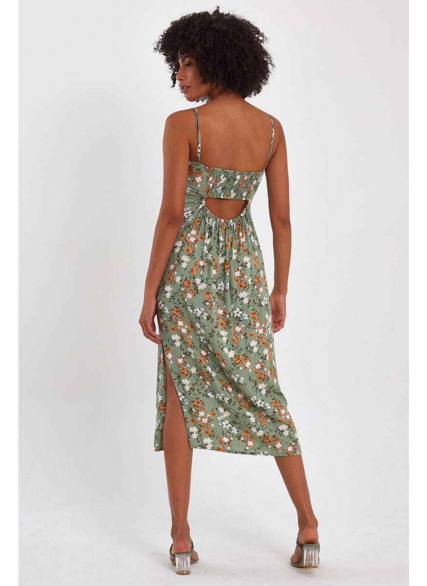 Alexandergardı Backless Dress with Low-cut Slit (B23-0084)