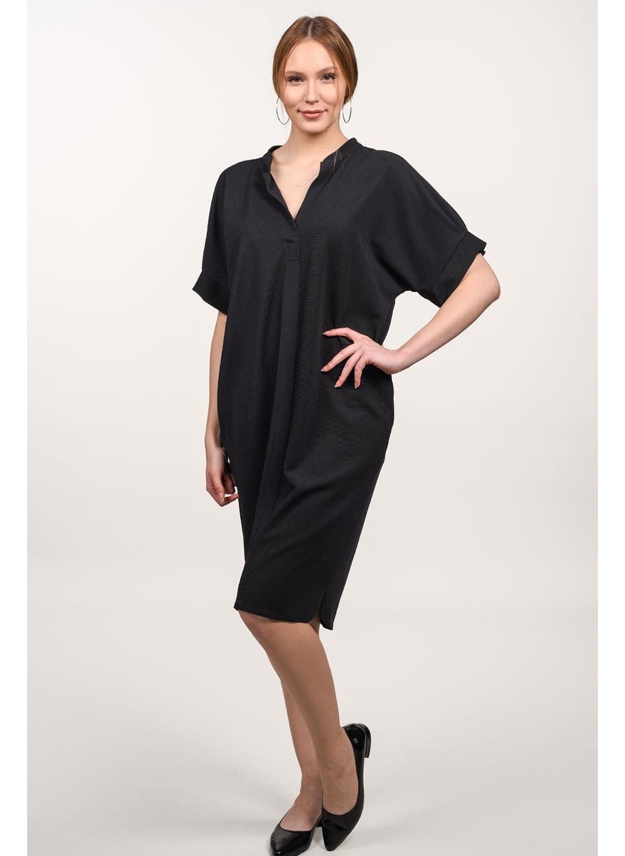 Alexandergardı Stand Collar Pocketed Dress (B21-4320)