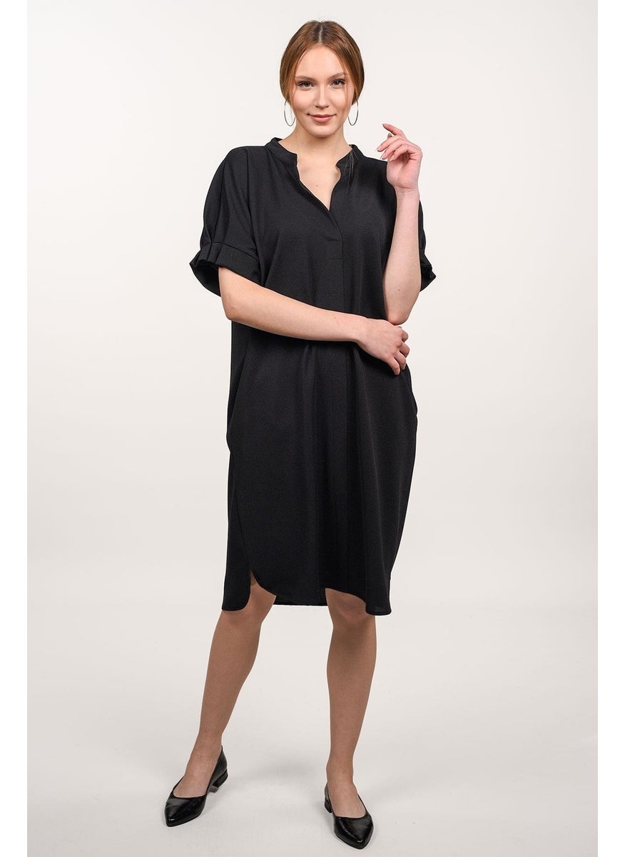 Alexandergardı Stand Collar Pocketed Dress (B21-4320)