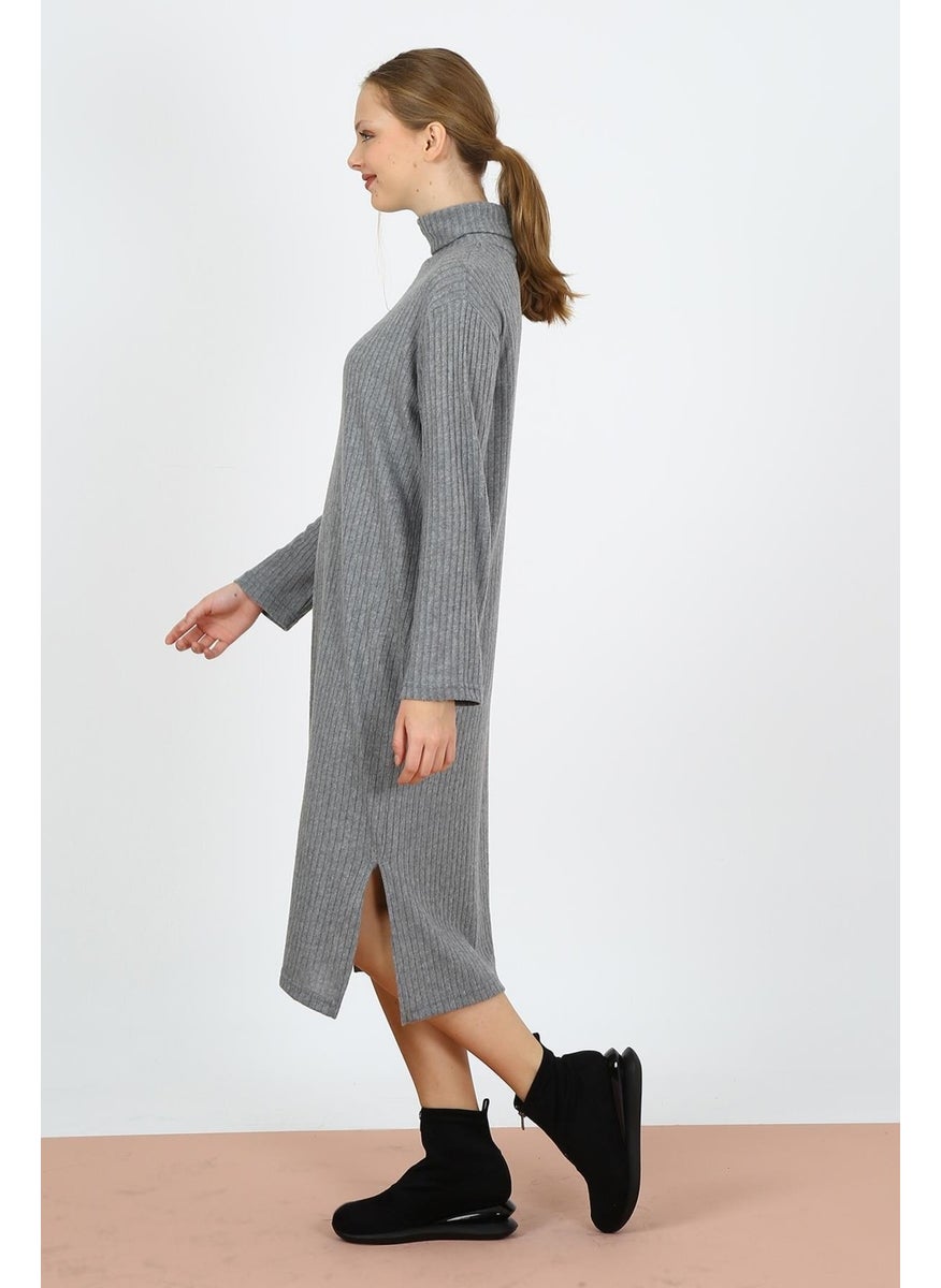 Wide Cut Ribbed Dress (B21-50000)