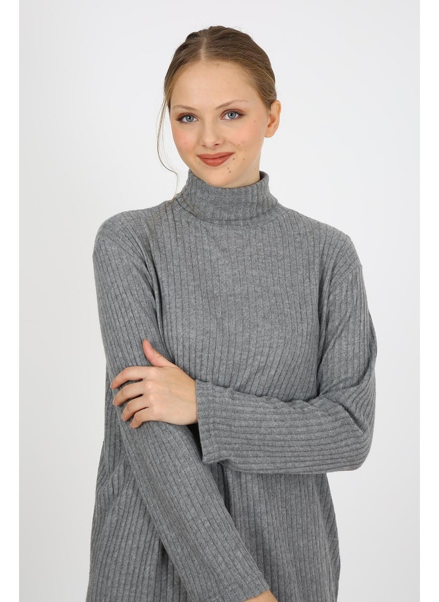Wide Cut Ribbed Dress (B21-50000)