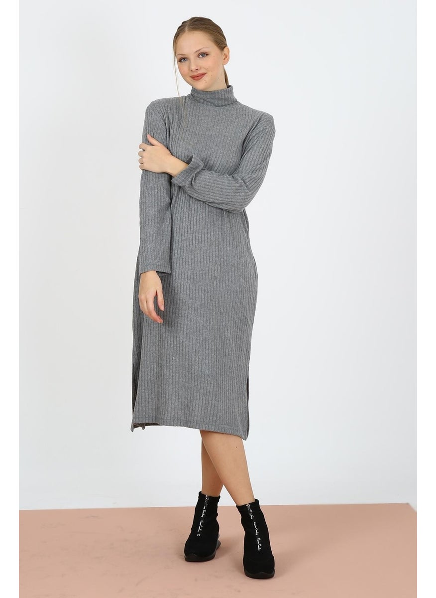 Wide Cut Ribbed Dress (B21-50000)