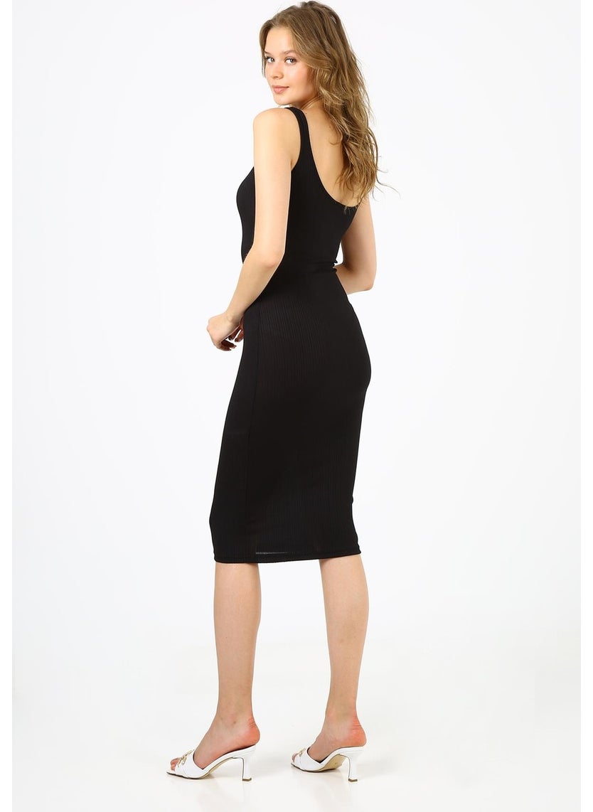 Long Corduroy Dress (B21-4140)