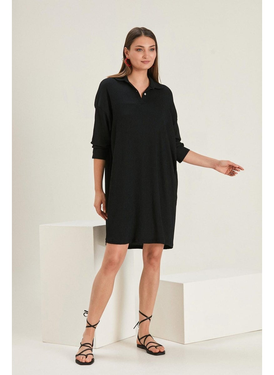 Button Detail Dress (B22-21900)