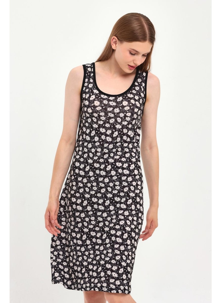 Thick Strappy Dress with Piping (B23-44100)