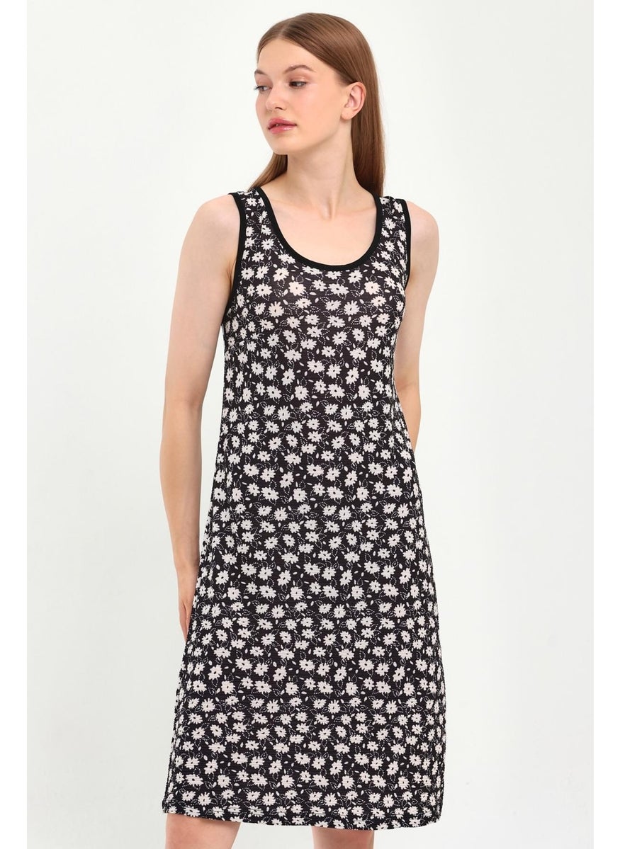 Thick Strappy Dress with Piping (B23-44100)
