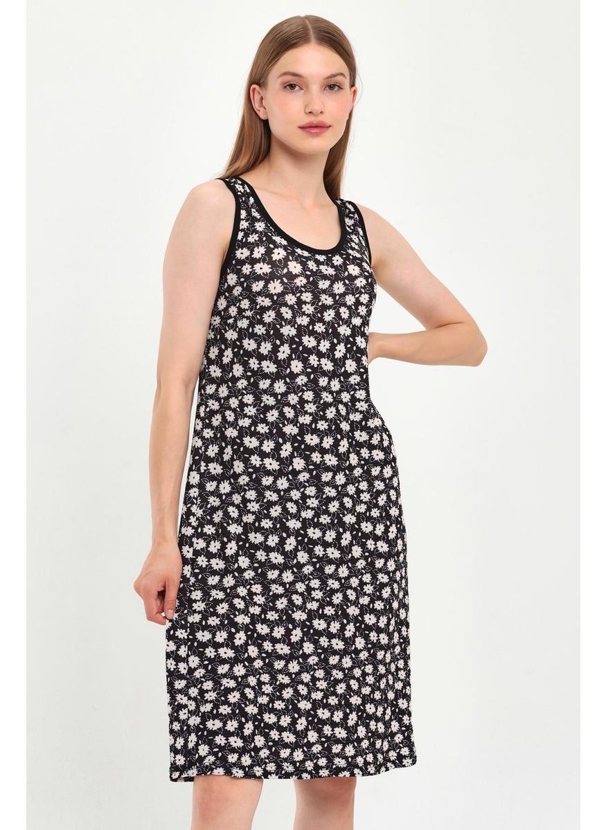 Thick Strappy Dress with Piping (B23-44100)