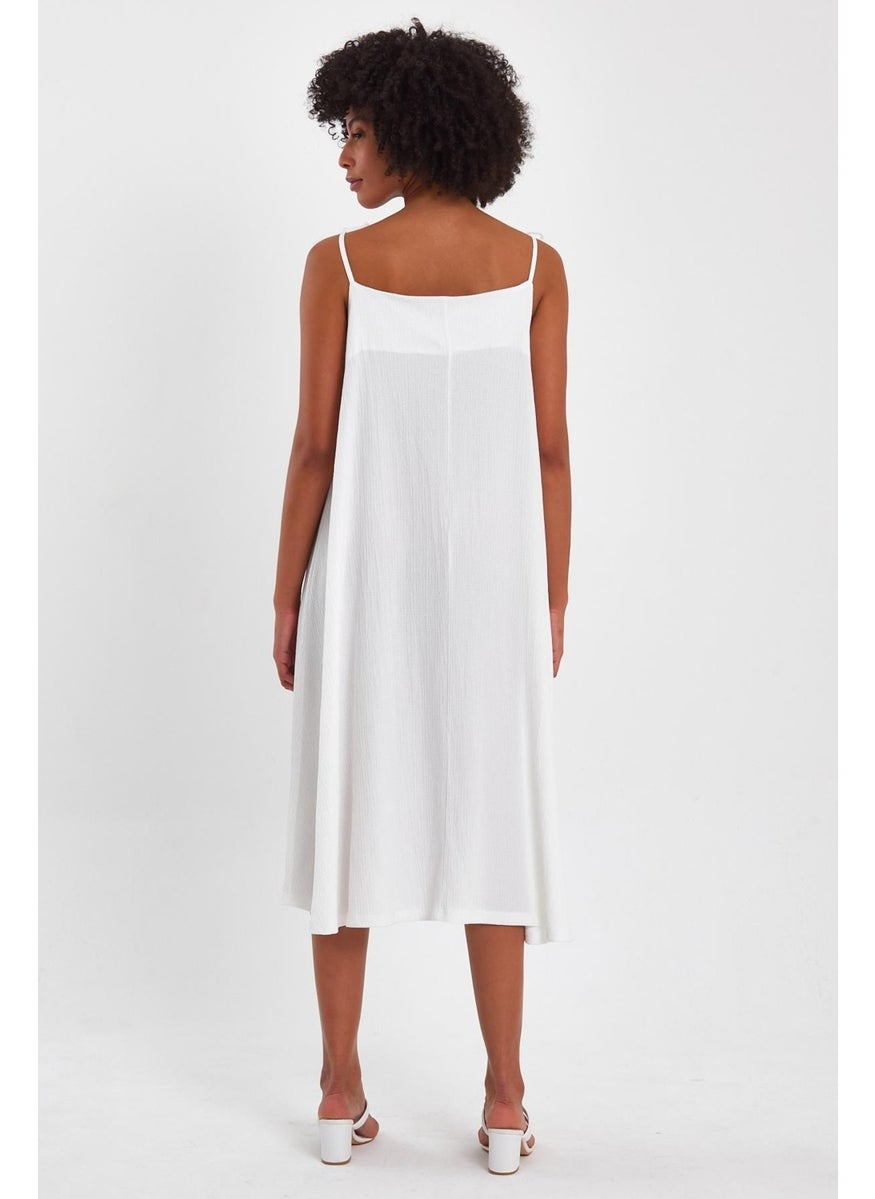 Tie Detailed Strappy Midi Dress (B23-00133)