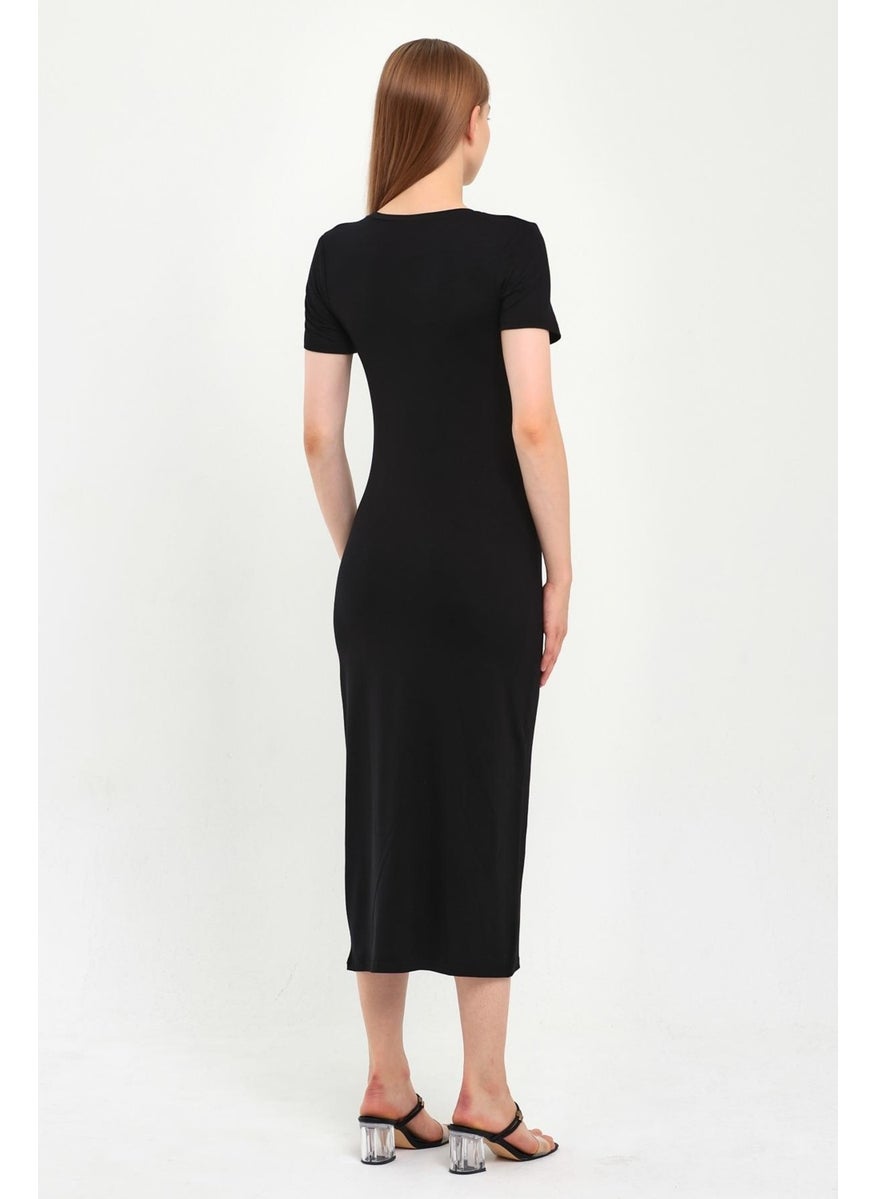 Crew Neck Long Dress (B23-00138)