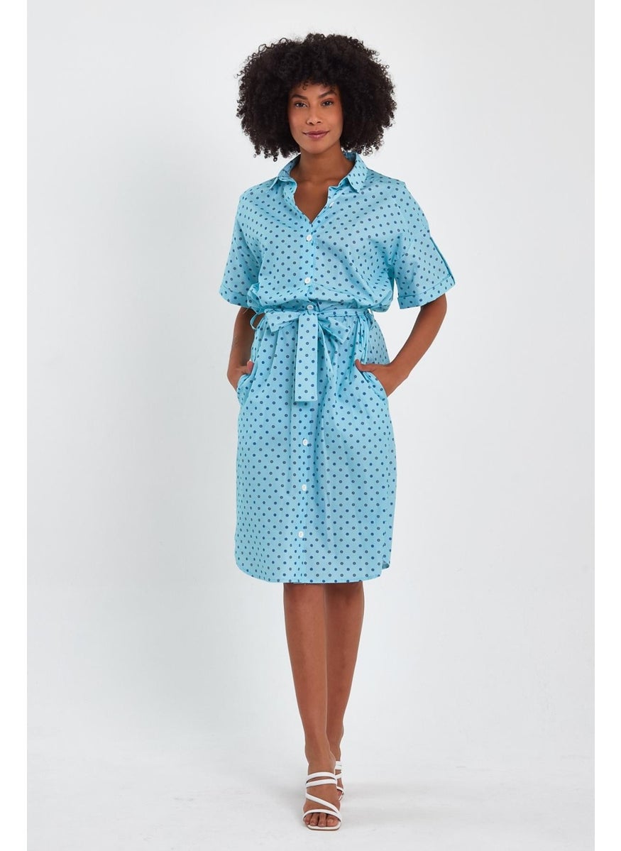 Belted Shirt Dress (B23-009)