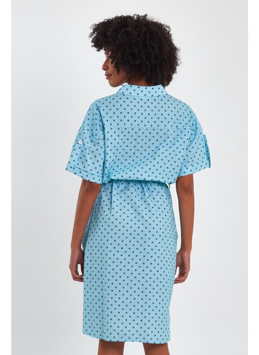 Belted Shirt Dress (B23-009)