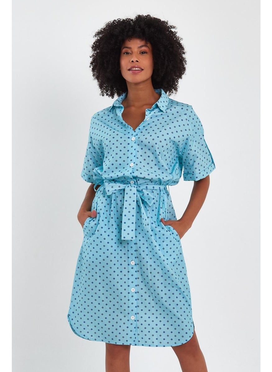 Belted Shirt Dress (B23-009)