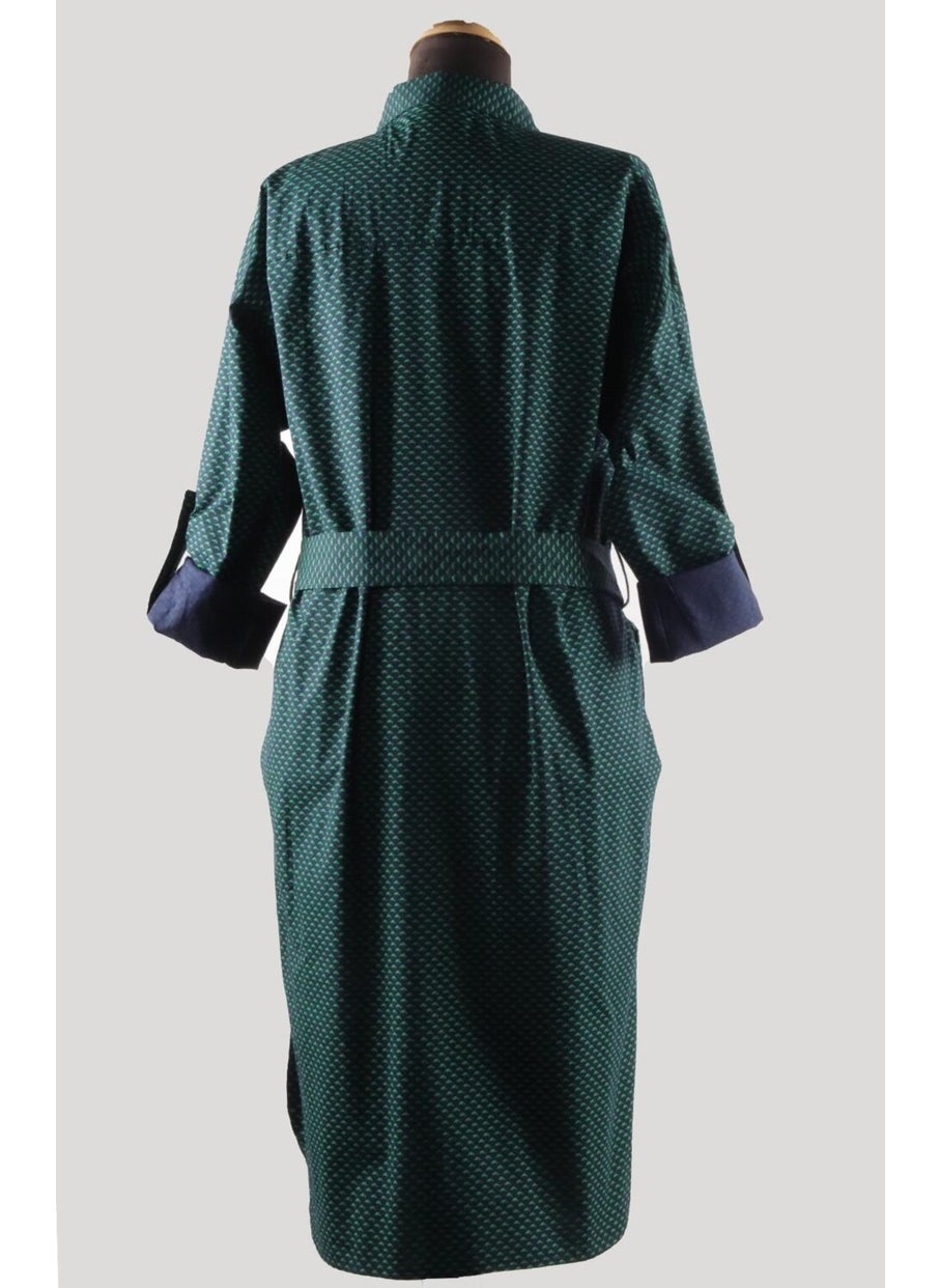 Alexandergardi Adjustable Sleeve Belted Shirt Dress (B23-1403 00)