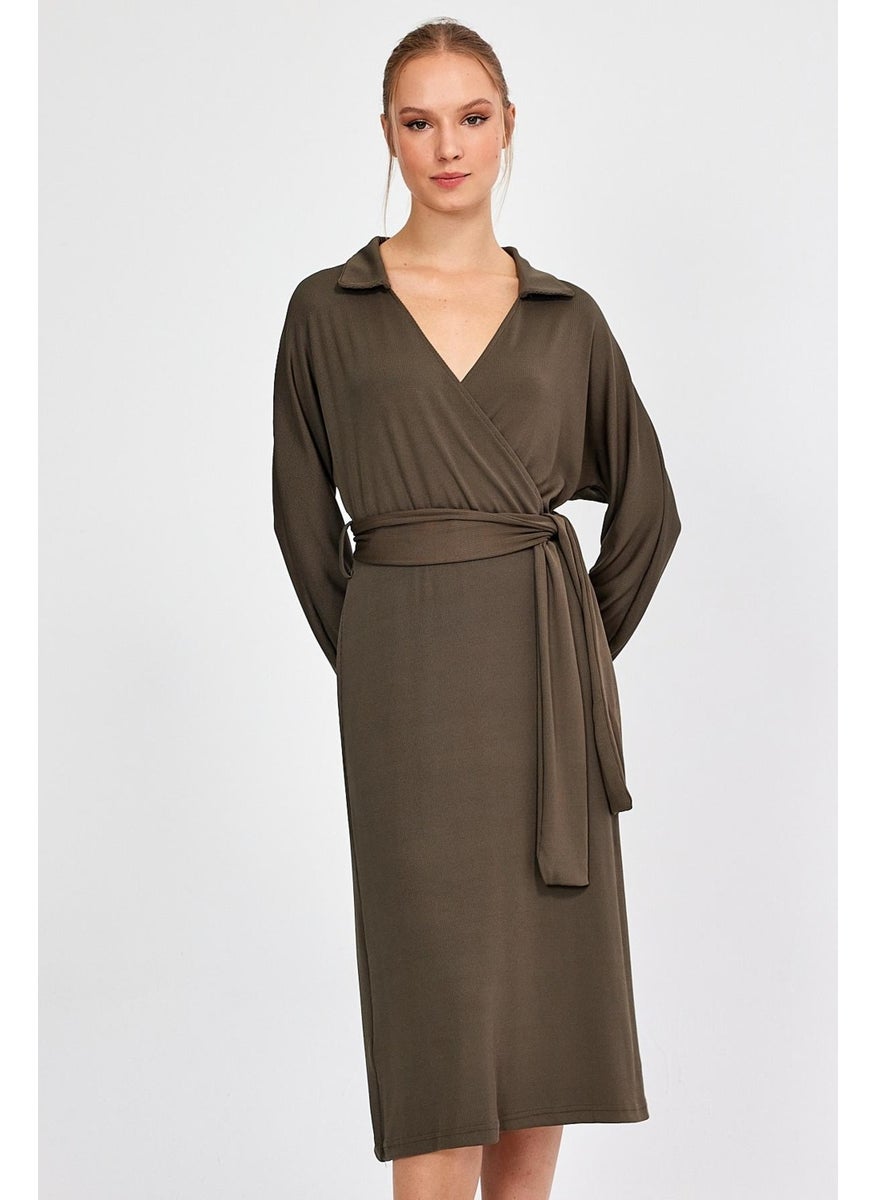 Shirt Collar Double Breasted Dress (B23-006 00)
