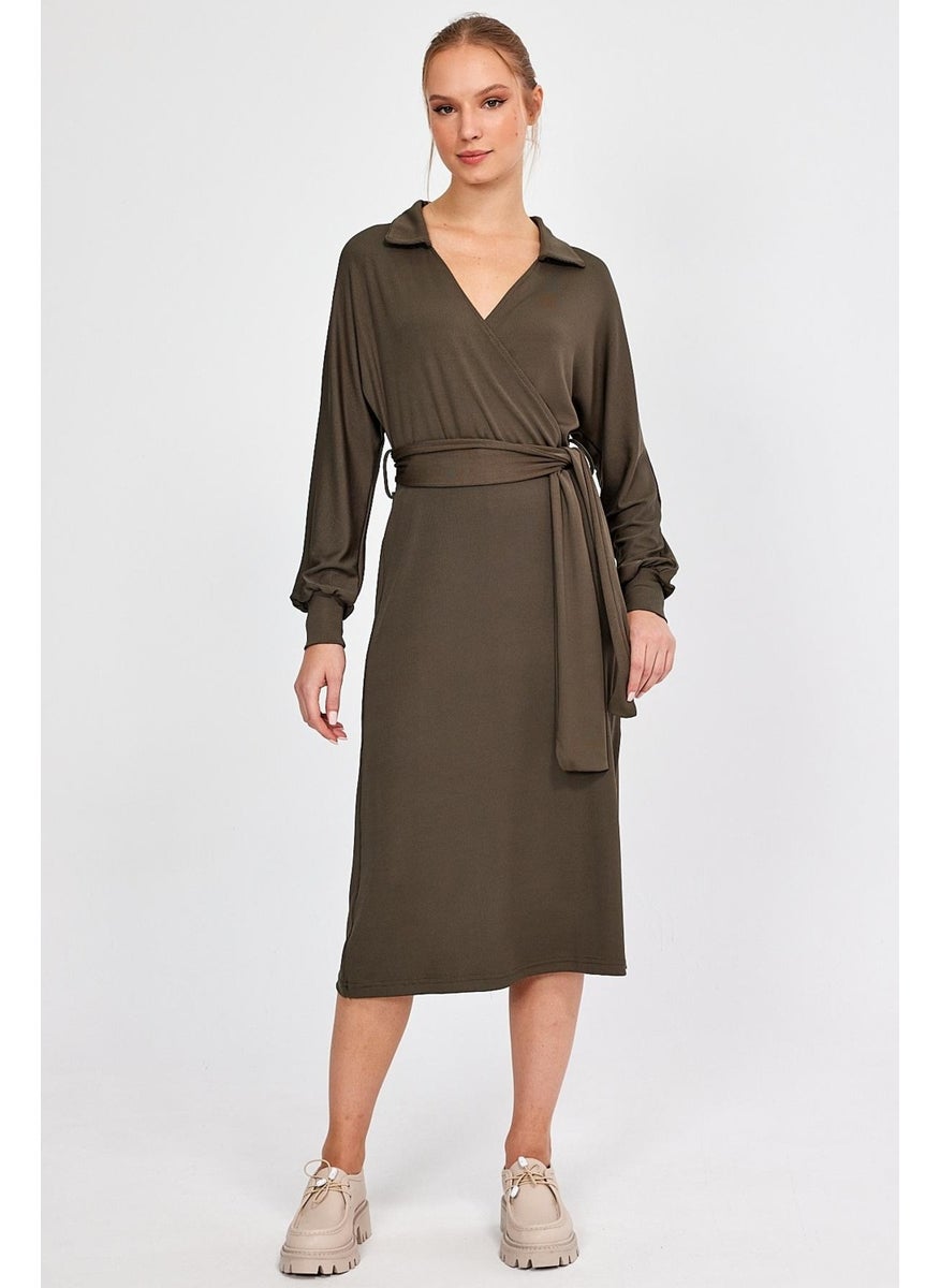 Shirt Collar Double Breasted Dress (B23-006 00)