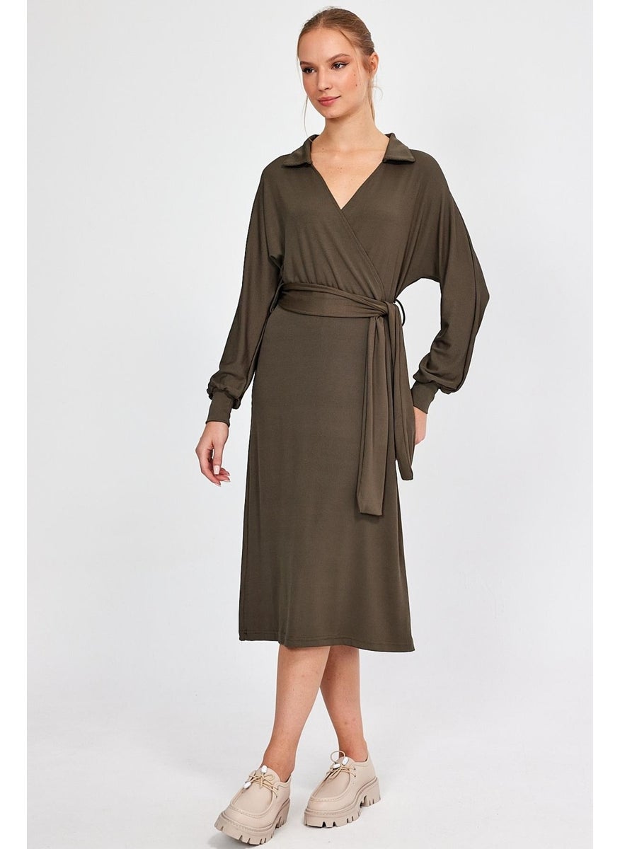 Shirt Collar Double Breasted Dress (B23-006 00)