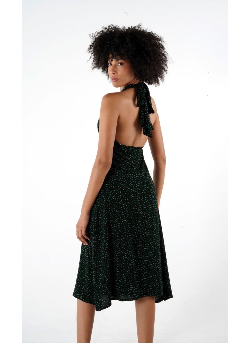 Alexandergardi Halter Neck Zipper Back Dress (B24-00119)