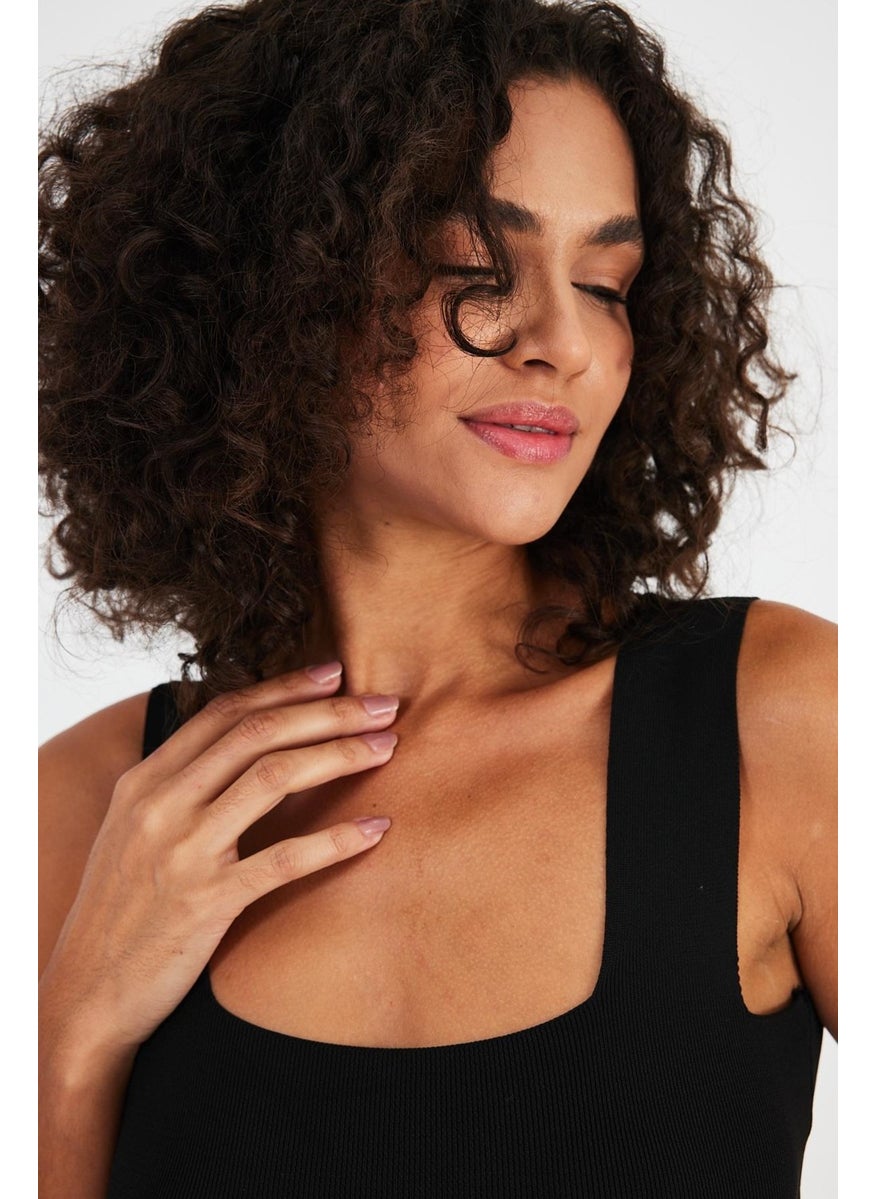 Alexandergardı Square Collar Strappy Knitwear DRESS(A90827)