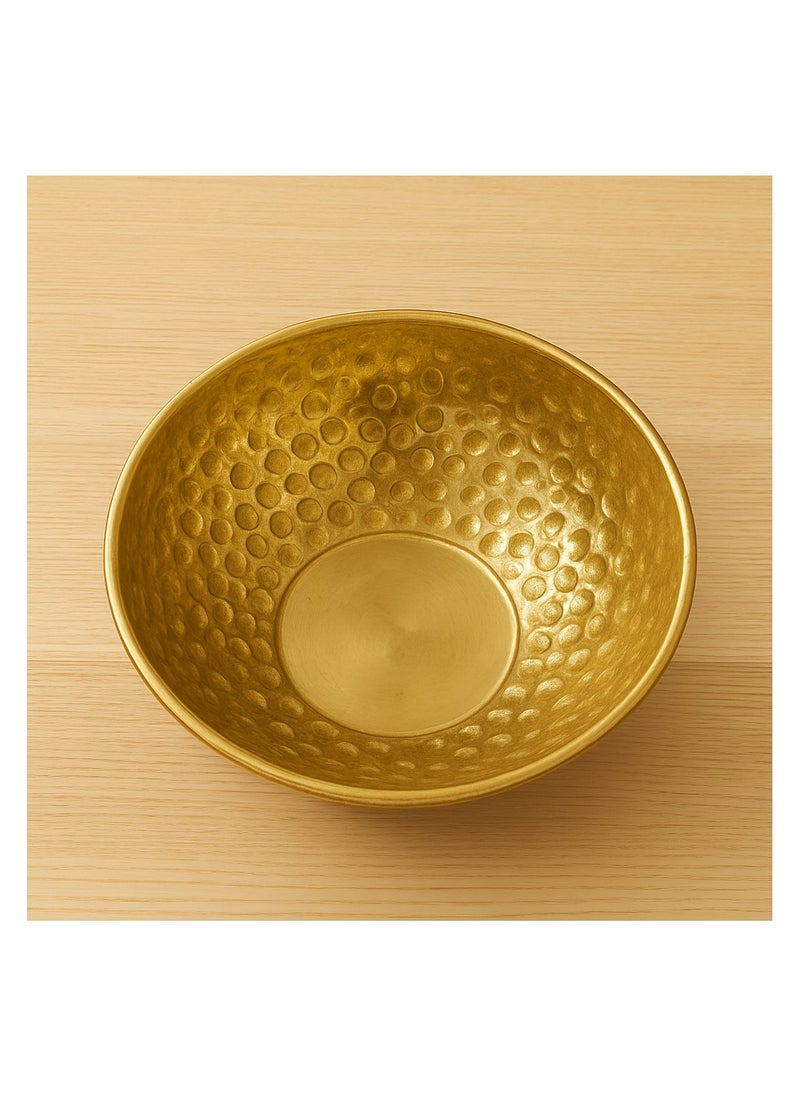 Brass Hammered Decorative Bowl – Ideal for Home, Office, Centerpiece, and Gift