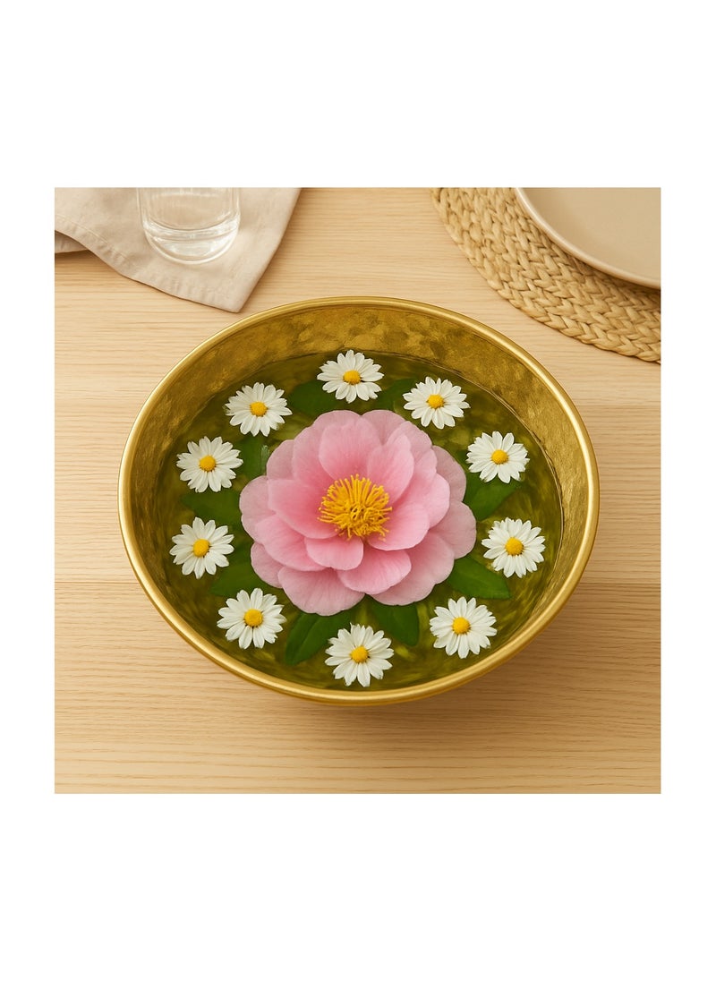 Brass Hammered Decorative Bowl – Ideal for Home, Office, Centerpiece, and Gift