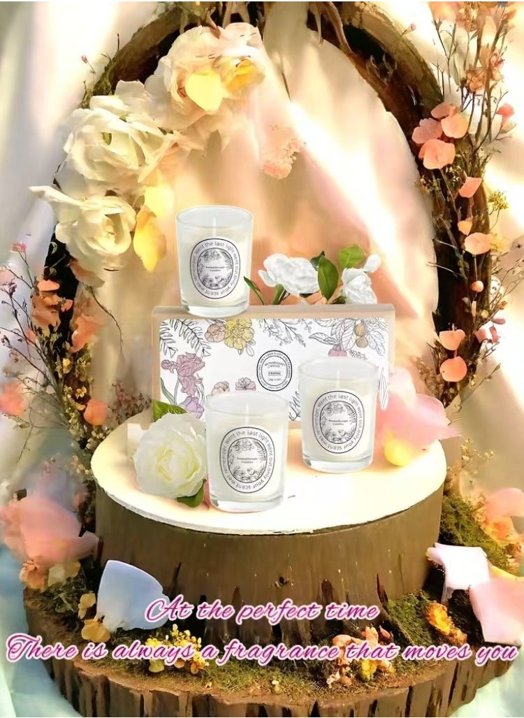 100% Natural Spice Gift Box (3 pieces) Aromatherapy Candles -Woodly Aroma