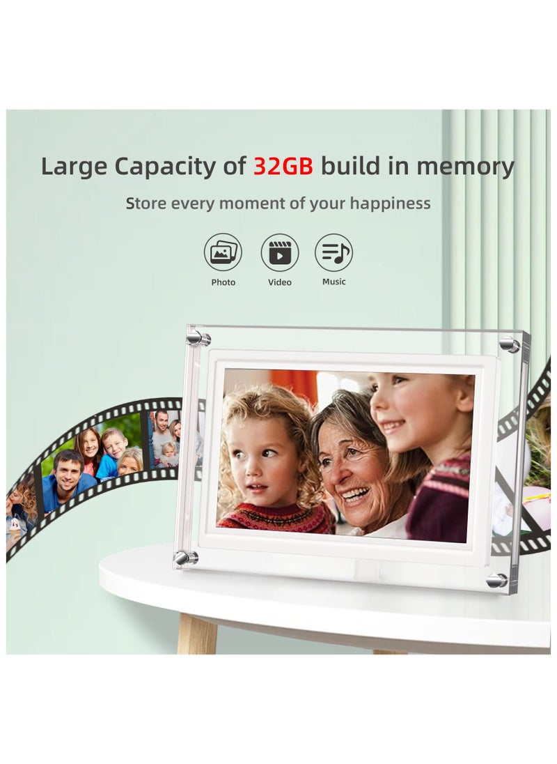 Frameo 5 inch WiFi Digital Picture Frame, Smart Digital Photo Frame HD IPS Touchscreen, 32GB Memory, Auto-Rotate, Photo/Video Sharing Anywhere
