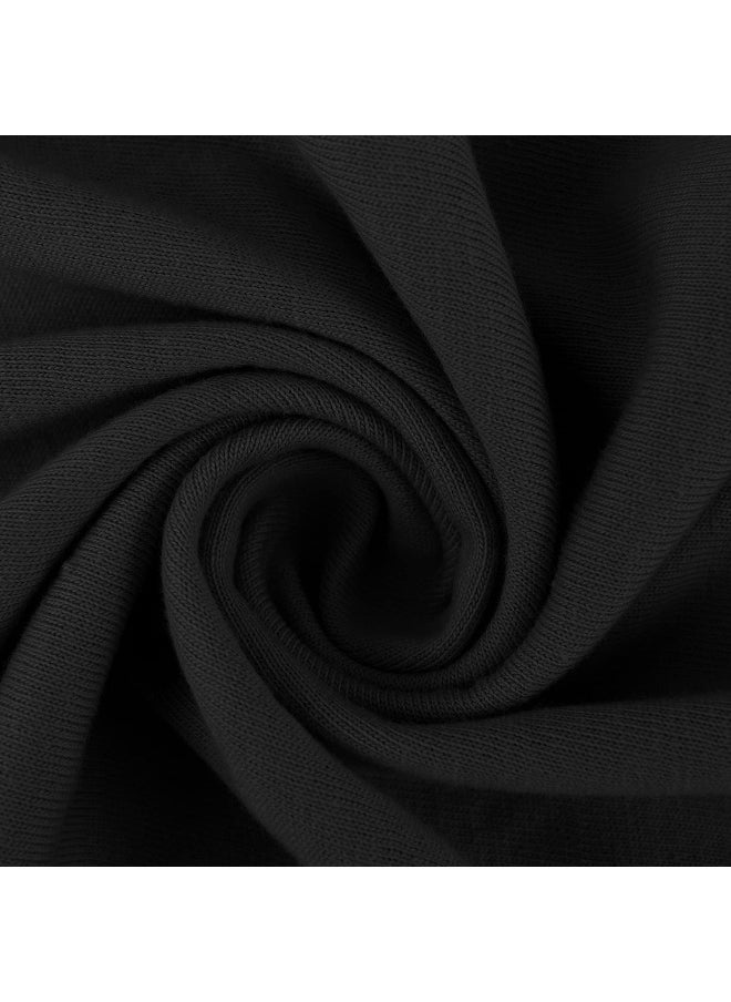 DAN RIVER 100% Cotton Jersey Fitted Sheet, Full, Black, 16 Inch Deep Pockets, Ultra Soft & Breathable, Stretchy Knit Fabric, Fitted Bed Sheet for Queen Mattress