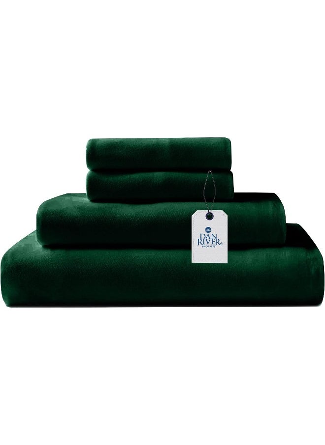 DAN RIVER King Jersey Sheet Set