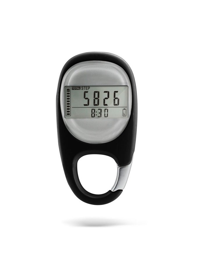 Simple Pedometer for Walking, Accurate Step Tracker with Carabiner, 3D Step Counter for Men Women Kids Seniors