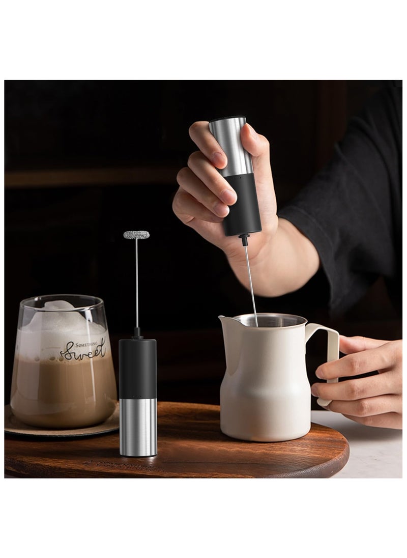 Milk Frother Handheld for Coffee, Battery Operated Electric Foam Maker, Mini Drink Mixer for Coffee, Matcha, Hot Chocolate, Latte, Cappuccino